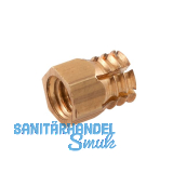 Spreizmuffe Messing, M6x9, sechskant, Bohr 8, Messing blank