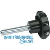 Sterngriff aus Kunststoff Auen  32 mm mit Gewindestift M 6 x 30 mm