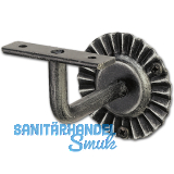 Stiegengriffsttze m. Winkel, Ros.  80mm, Wandab. 50mm,verzinkt geschwrzt pat.