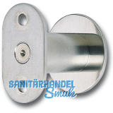 Stiegengriffsttze flach, Ros.  50 mm, Wandab. 50 - 65 mm, silber eloxiert