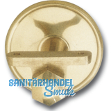 Stiegengriffsttze m. Winkel, Ros.  70 mm, Wandab. 65 mm, Messing poliert