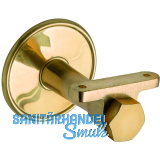 Stiegengriffsttze m. Winkel, Ros.  70 mm, Wandab. 65 mm, Messing patiniert