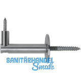 Stiegengriffsttze, Rosetten  50 mm, Wandabstand 75 mm, Edelstahl matt