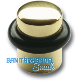 Bodentrpuffer -  25 mm, Hhe 30 mm, Anschlag Gummiring, Messing poliert