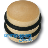 Bodentrpuffer -  40 mm, Hhe 34 mm, Anschlag 2 Gummiringe, Ahorn