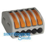 Verbindungsklemme WAGO 222 2x4Qmm grau mit Bettigungshebel