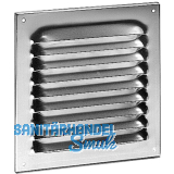 Wetterschutzgitter mit Fliegenschutz, 230 x 240 mm, Aluminium weiß