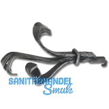 Zierteil - 254 Rustikal links, rechts verwendbar,Lnge 190,Schmiedeeisen schwarz