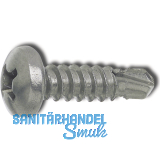 DIN7504M 3.9x 13 Phillips-KS Edelstahl A2 Linsen-Bohrschraube ~ISO15481