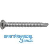 DIN7504O 3.5x 16 Torx10 Edelstahl A2 Senkkopf-Bohrschraube