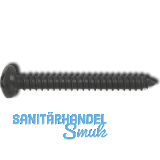 DIN7981C 3.9x 13 PH-Kreuzschlitz verzinkt schwarz Linsen-Blechschraube ~ISO7049