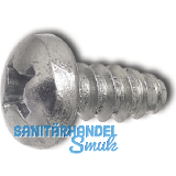 DIN7981F 3.3x16 Phillips-KS verzinkt Linsen-Blechschrauben stumpf ~ISO7049