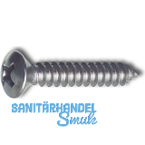 DIN7983C 2.9x 13 Phillips-KS Edelstahl A2 Linsensenkkopf-Blechschraube ~ISO7051