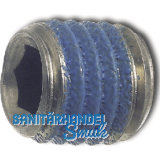 ISO4026 M 8x 6 Edelstahl A2 mit Tuflok-rundumbeschichtung (blau) (DIN 913)