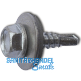 DIN7504K 4.8x 19 verzinkt Sechskantbohrschraube mit Scheibe  16 mm