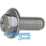 DIN6921 8.8 M 6x 10 verzinkt Sechskantschraube mit Flansch und Sperrverzahnung