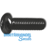 ISO7380-1 10.9 M 4x12 verzinkt-schwarz Linsenschraube mit Innensechskant