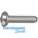 ISO7380-2 10.9 M 4x 6 verzinkt Linsenschraube mit Flansch und Innensechskant