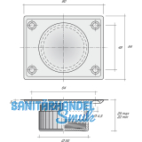 Mbelgleiter verstellbar-Anschraubplatte  50 mm, Kunststoff schwarz