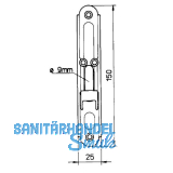MACO RUSTICO Ladenplattenkloben MV flchenbndig/gerade, B=25mm, schwarz (14076)