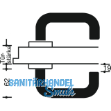 HEWI Drckerlochteil 111.23 R - Polyamid, universal, 8 mm, reinwei