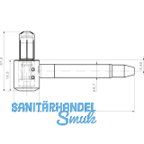 SECOTEC Einbohrband Unterteil Holz 16 mm hhenverstellbar verzinkt SB-2