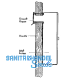 Tr-Durchwurfbriefkasten SERIE 17, 370 x 330 x 100 mm, Stahl RAL 9007