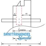 DORMA Drckerstift PR 120 FS - Vierkant 9 mm, geteilt, 70/70, Stahl verzinkt