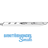 Innentrkantriegel 255 mm, Radius 90, Stahl silberfrbig (58029)