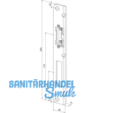 Schlieblech zu KFV AS2600/3500 f.Falle u.Riegel,250x28x9x3mm,links,verz.silber