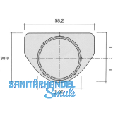 Scharniertopf Abdeckkappe mit Abdeckflche  35 mm, Kunststoff dunkelbraun