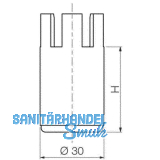 Absttzfu-Verlngerung, erhht um 50mm, Kunststoff schwarz