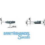 Adapter Kraby fr Alurahmenprofil schmal, FE silberfarbig