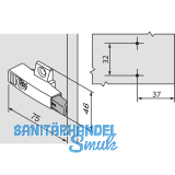 BLUM BLUMOTION 971-in Kreuzadapterplatte, Bauhhe 33, Zink vern.