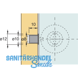 HETTICH PRESTIGE 2000 Anschlaghlse fr Zyl.-Glastrschloss