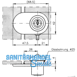 HEKNA 534 Anschlagplatten Zamak poliert
