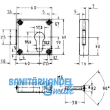 JuNie 7405 Zylinder-Kastenschloss Dornma 40 mm, Messing