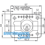 BURG WCHTER MZ 23 Zyl.-Kastenschloss Sperre Z 1, Lnge 25 mm, Messing vern.