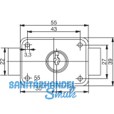 BURG WCHTER MZ 83 Zyl.-Kastenschloss verschiedensperrend, Zylinder Zink