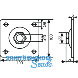 Aufschraubplatte fr Anschweiband, Stahl verzinkt