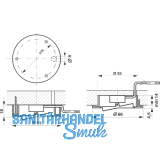 Auf- oder Einbauschalter 230 V, Kunststoff alufarbig, Schalterwippe schwarz