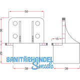 Aufnahmeteil fr Sockelverstellfu HERD, Art. Nr. 323 390-394,Kunststoff schwarz