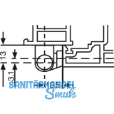Aufschraubband 14 x 80 mm, Stahl kunststoffbeschichtet wei