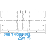 C 3000 Tischgestell Kabelkanal; L: 1890 mm; anthrazitgrau RAL 7016