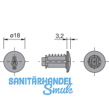 HETTICH PRESTIGE 2000 Innenzylinder Z23, 18, Sperre 18014, Hochglanz