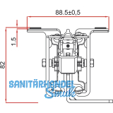 Ausziehtischfhrung ALU 77,Auszugslnge 1850 mm,Platten 2x500,Aluminium