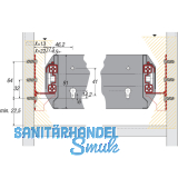HETTICH SYSTEMA TOP 2000 Quadro Duplex 70, Schranktiefe 600 mm, Ma X = 22 mm