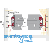 HETTICH SYSTEMA TOP 2000 Quadro Duplex 60, Schranktiefe 400 mm, Ma X = 13 mm