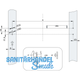 Druckstange BKS fr EN 1125, 808 mm, silber eloxiert, B 74410-01-0-1