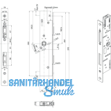 Fluchttrtreibriegel BKS 18900 automatisch, DM 40, Flachstulp eckig, Edelstahl